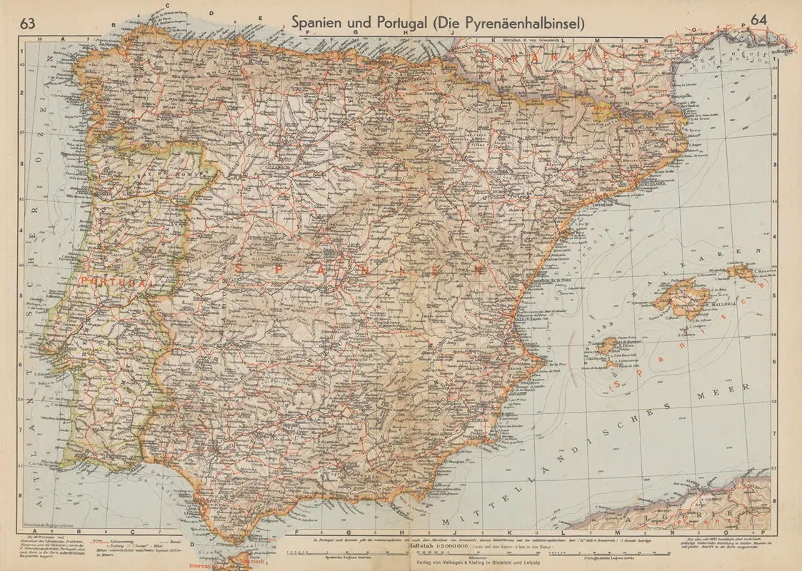 Spanien Und Portugal Die Pyrenaenhalbinsel Wall Art by Wolfgang Preuss - High-Resolution Digital Print