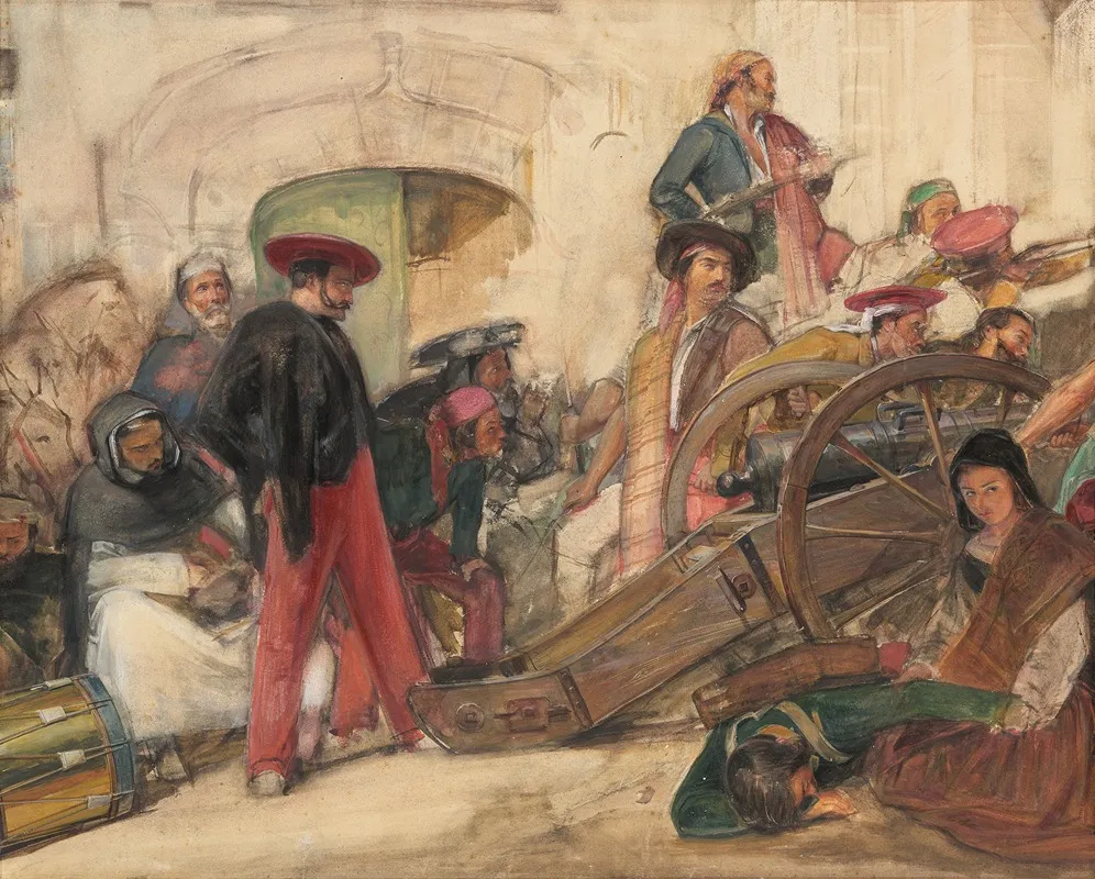 Spanish Battle Scene The Proclamation Of Don Carlos