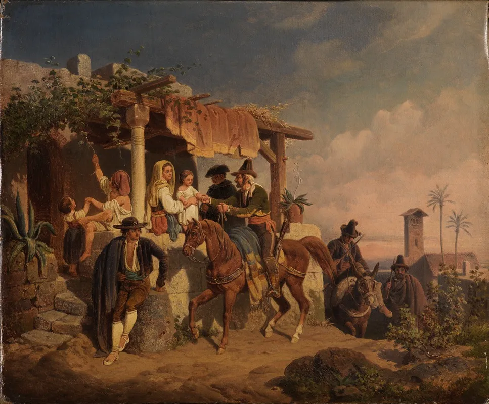 Spanish Genre Scene Wall Art by Mathias Artaria the younger - High-Resolution Digital Print