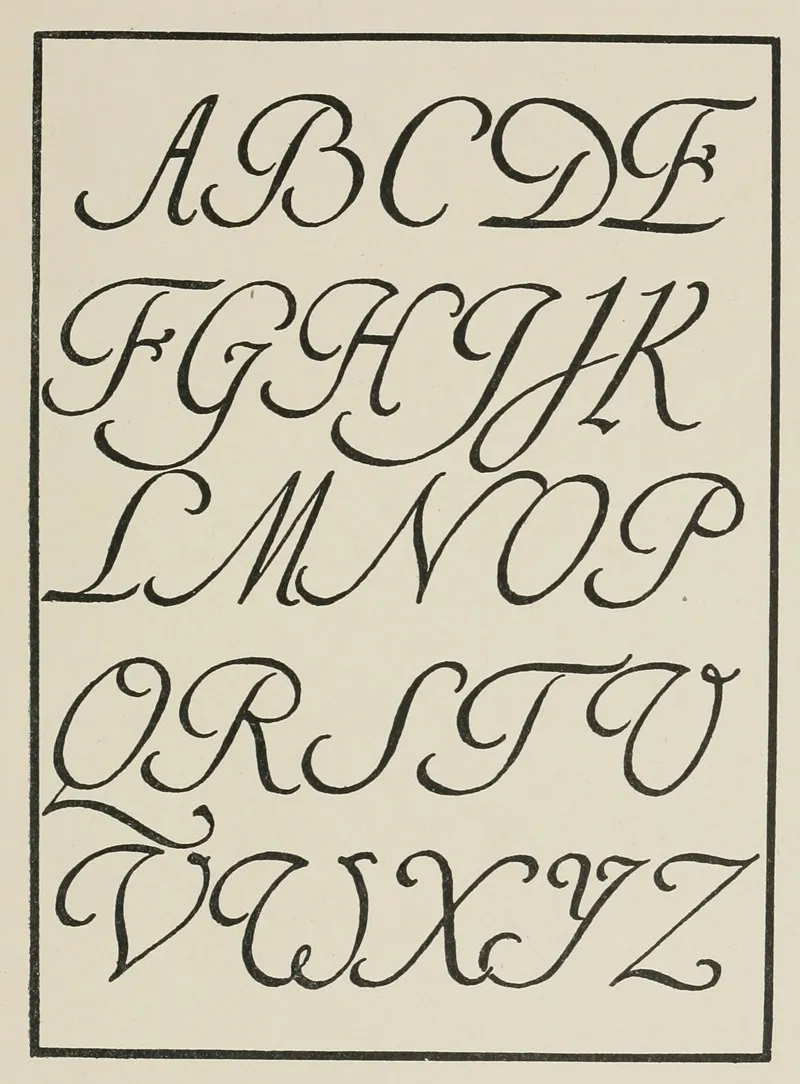 Spanish Script Capitals Wall Art by Frank Chouteau Brown - High-Resolution Digital Print