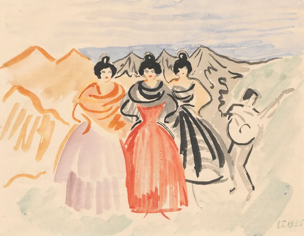 Spanish Women 2 Wall Art by Leon Chwistek - High-Resolution Digital Print