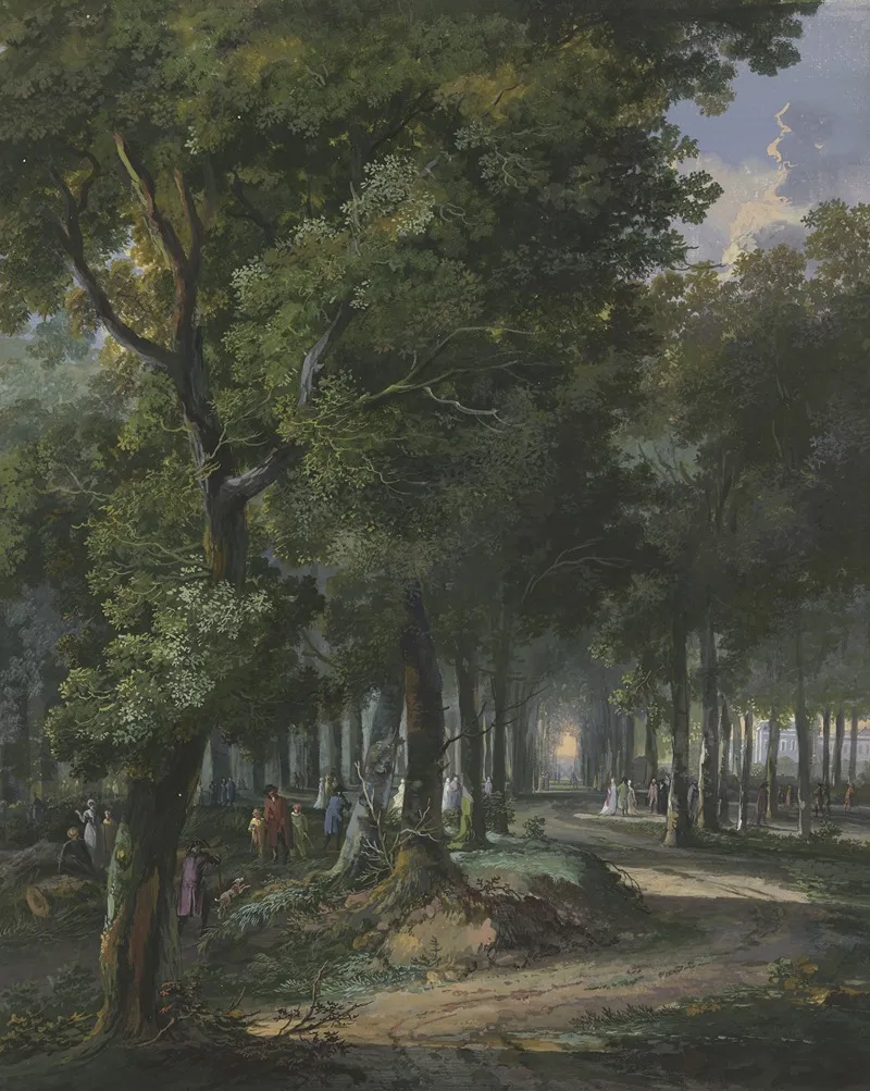 Spazierganger Im Haager Wald Wall Art by Arie Lamme - High-Resolution Digital Print