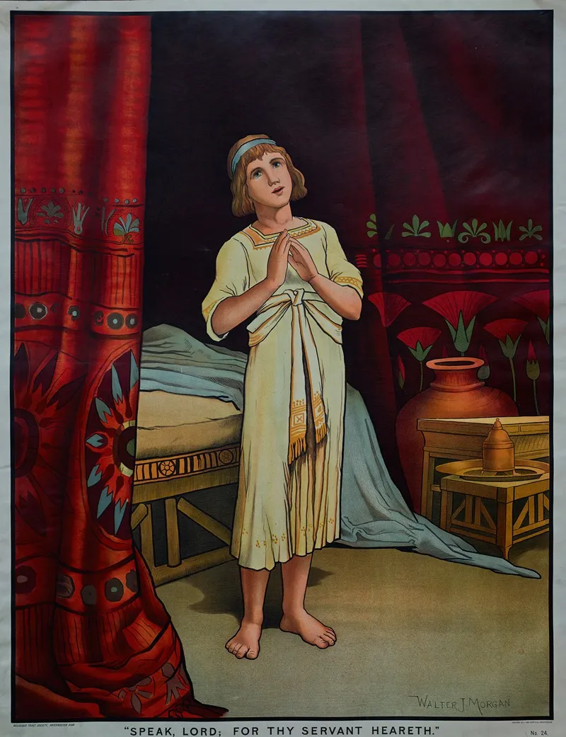 Speak Lord For Thy Servant Heareth Wall Art by Walter Jenks Morgan - High-Resolution Digital Print