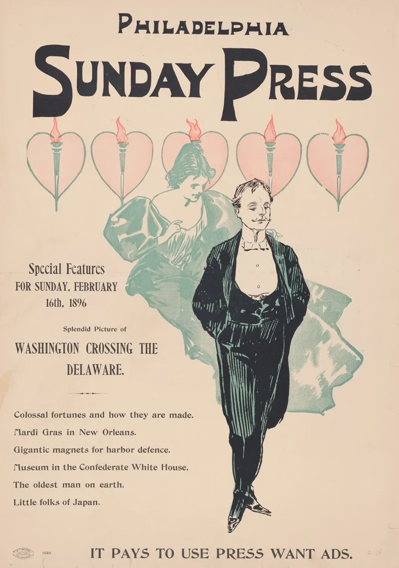 Special Features February 16th 1896 Wall Art by George Reiter Brill - High-Resolution Digital Print
