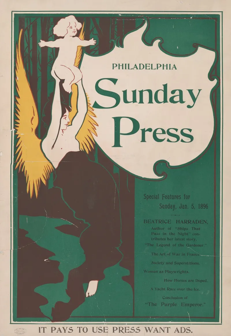 Special Features For Sunday Jan 5 1896 Wall Art by George Reiter Brill - High-Resolution Digital Print