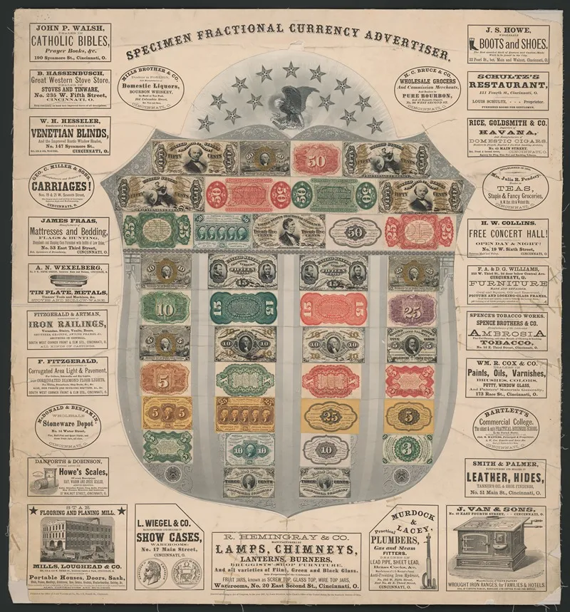 Specimen Fractional Currency Advertiser 2 Wall Art by John Tanner &amp; Co - High-Resolution Digital Print