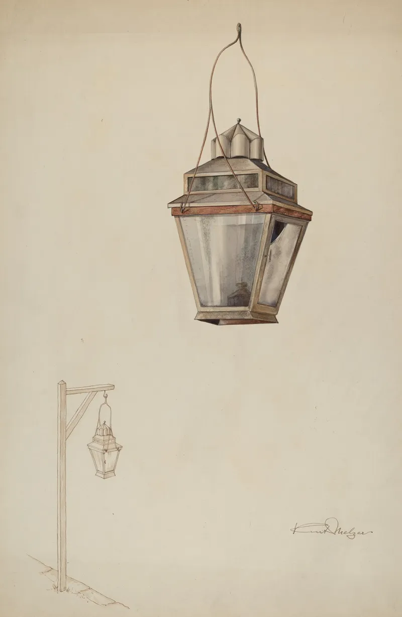 Sperm Oil Street Lamp