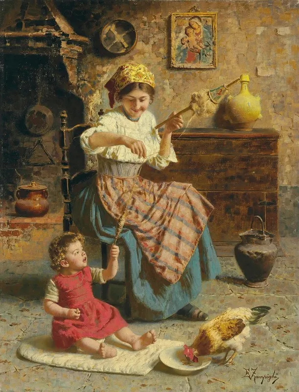 Spinning In The Kitchen Wall Art by Eugenio Zampighi - High-Resolution Digital Print