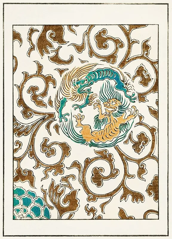 Spirit And Floral Motif Illustration