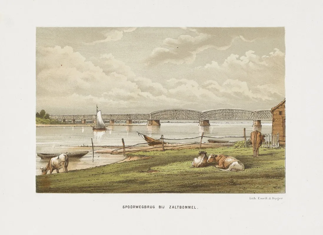 Spoorwegbrug Bij Zaltbommel