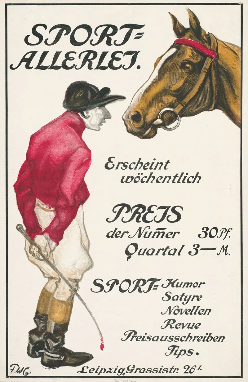 Sport Allerlei Erscheint Wochentlich Wall Art by Max Feldbauer - High-Resolution Digital Print