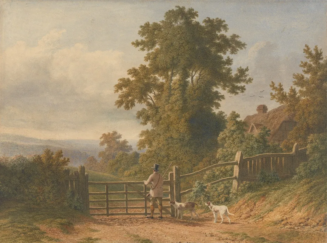 Sportsman And His Dogs Wall Art by Patrick Nasmyth - High-Resolution Digital Print