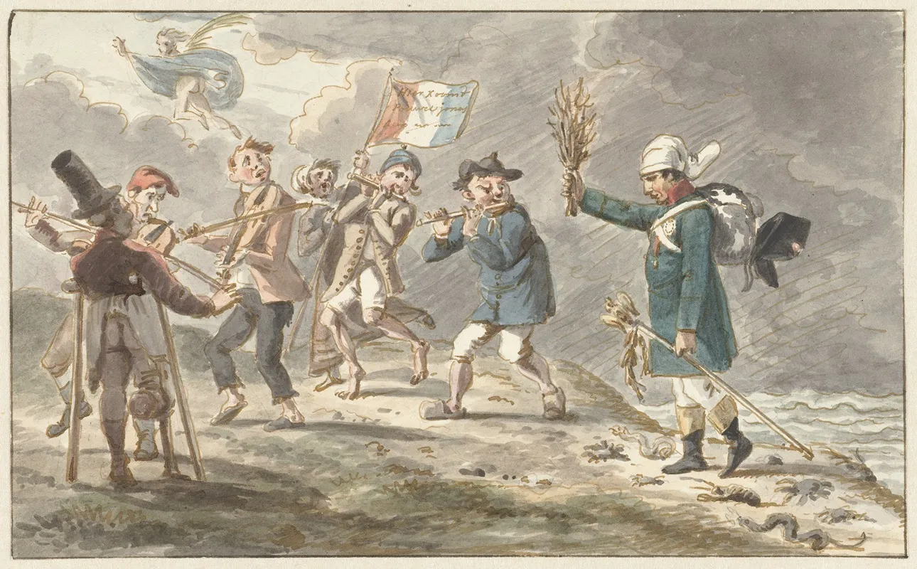 Spotprent Op De Terugtocht Van Napoleon I Bonaparte Uit Rusland Wall Art by Jacob Smies - High-Resolution Digital Print