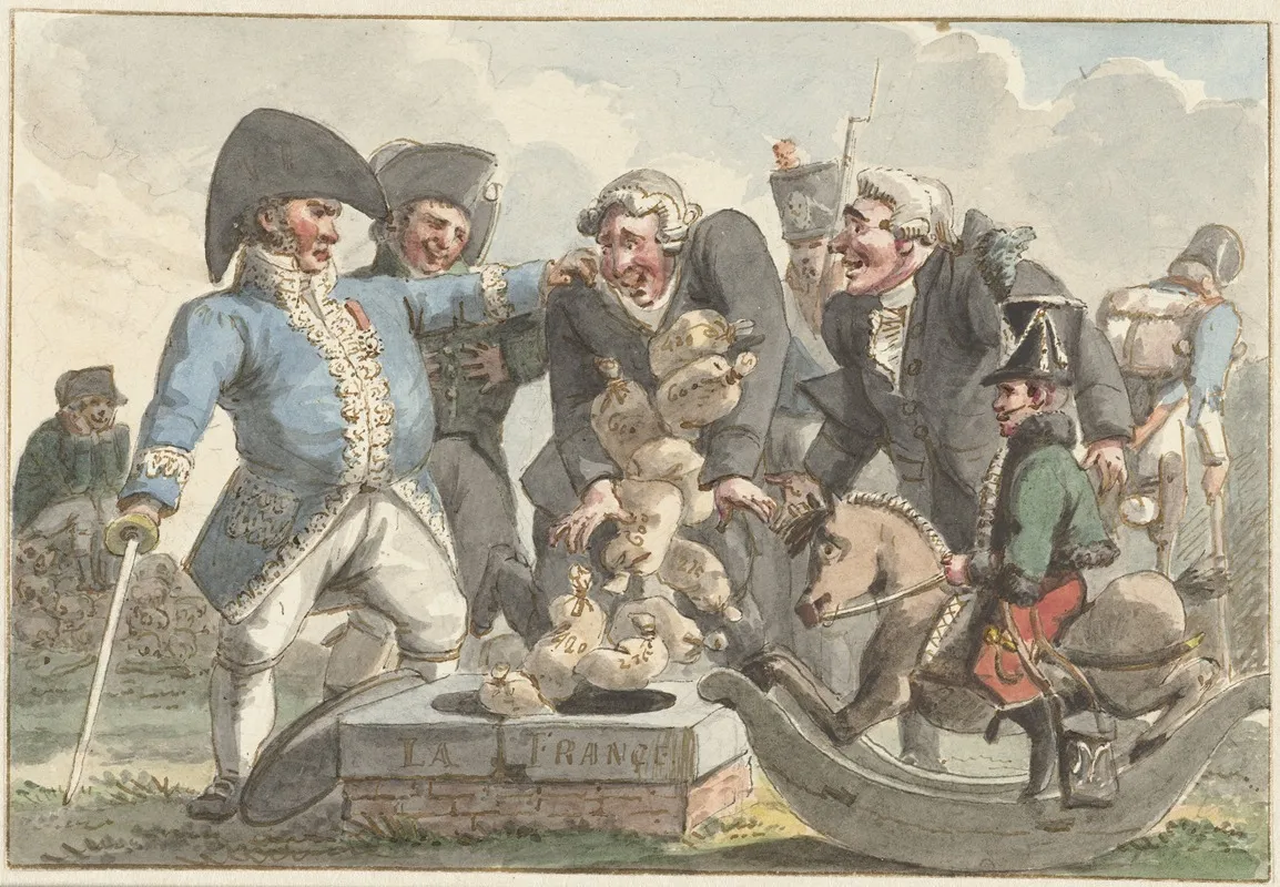 Spotprent Op De Tiercering Van 1810 Wall Art by Jacob Smies - High-Resolution Digital Print