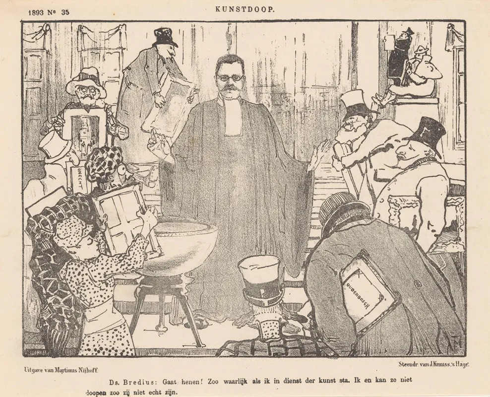 Spotprent Over De Kunsthistoricus Abraham Bredius