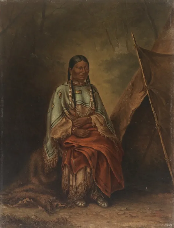 Spotted Tails Squaw Wall Art by Antonio Zeno Shindler - High-Resolution Digital Print