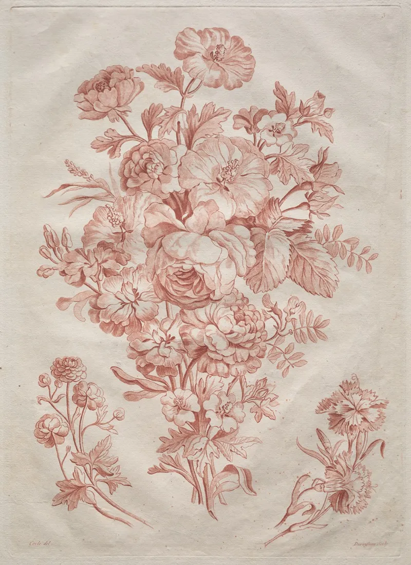 Spray Of Flowers 2 Wall Art by Roubillac - High-Resolution Digital Print