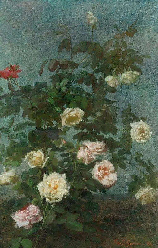 Spray Of Roses Wall Art by George Cochran Lambdin - High-Resolution Digital Print