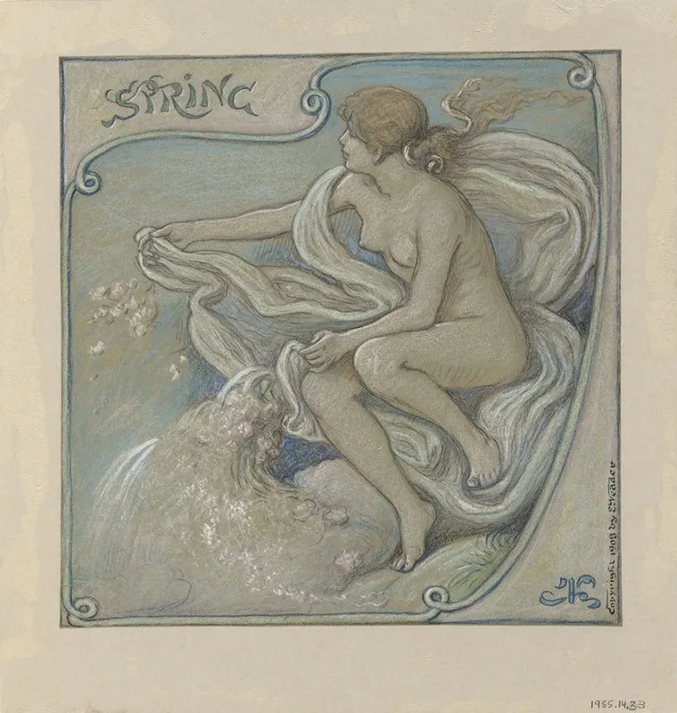 Spring 34 Wall Art by Elihu Vedder - High-Resolution Digital Print