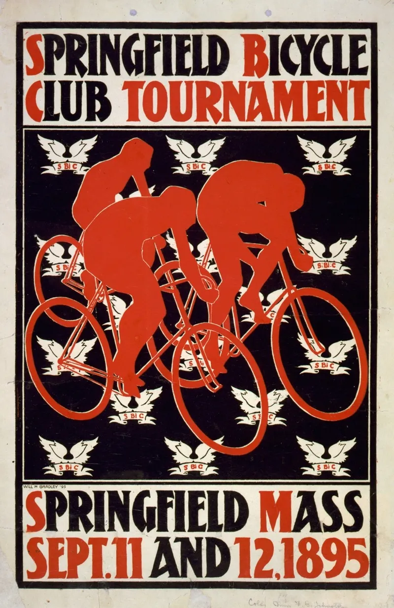Springfield Bicycle Club Tournament Springfield Mass Wall Art by Will Bradley - High-Resolution Digital Print