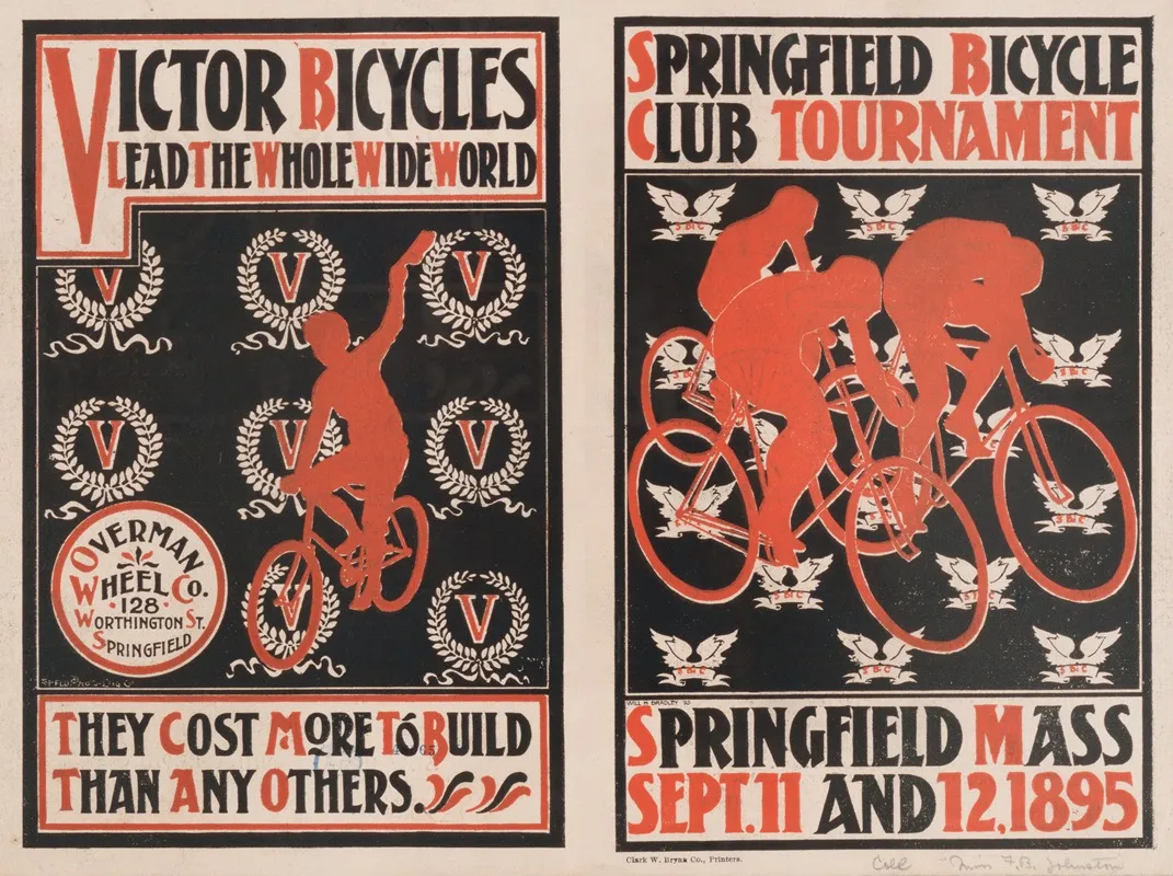 Springfield Bicycle Club Tournament Wall Art by Will Bradley - High-Resolution Digital Print