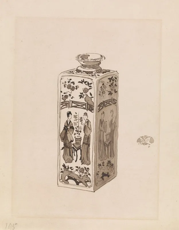 Square Canister With Long Neck