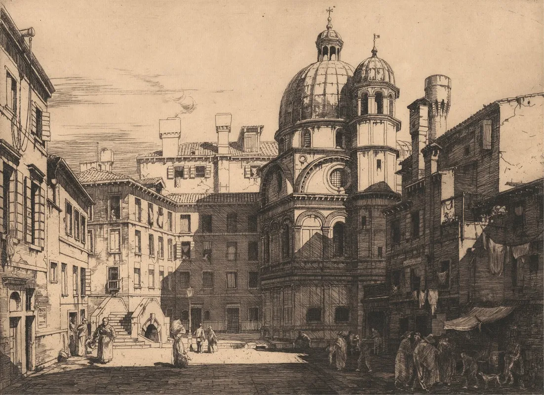 Square In Venice Wall Art by Francis Sydney Unwin - High-Resolution Digital Print