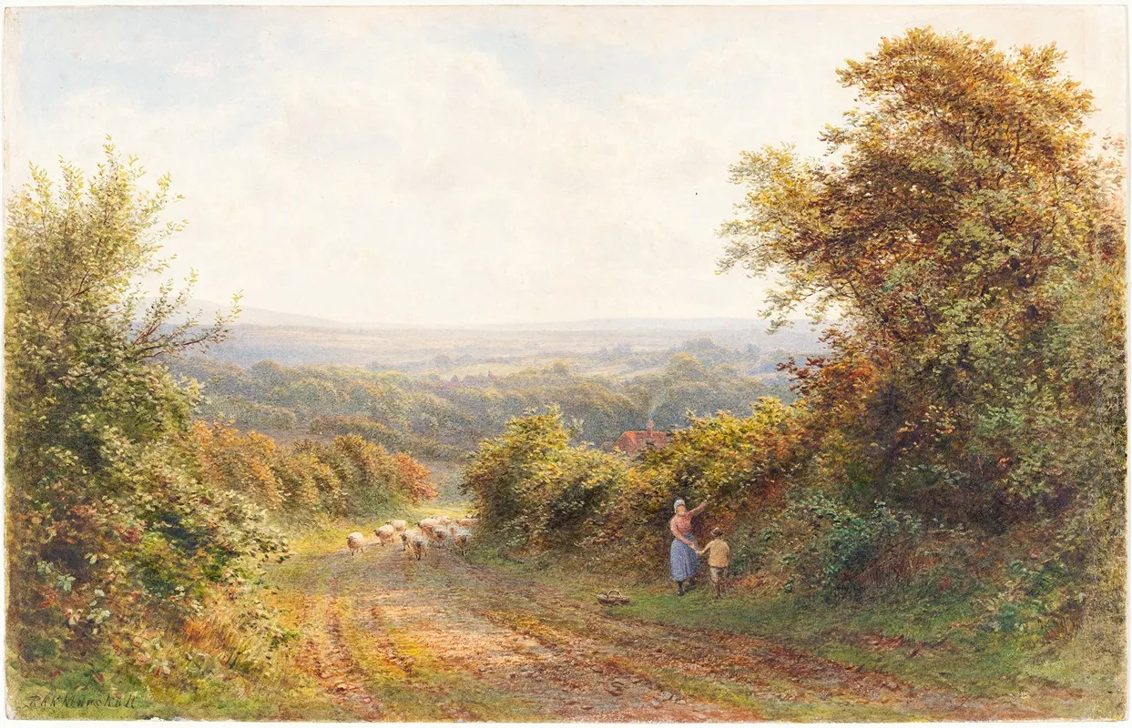 Squirrel Lane Near Magham Down Sussex Wall Art by Roberto Angelo Kittermaster Marshall - High-Resolution Digital Print