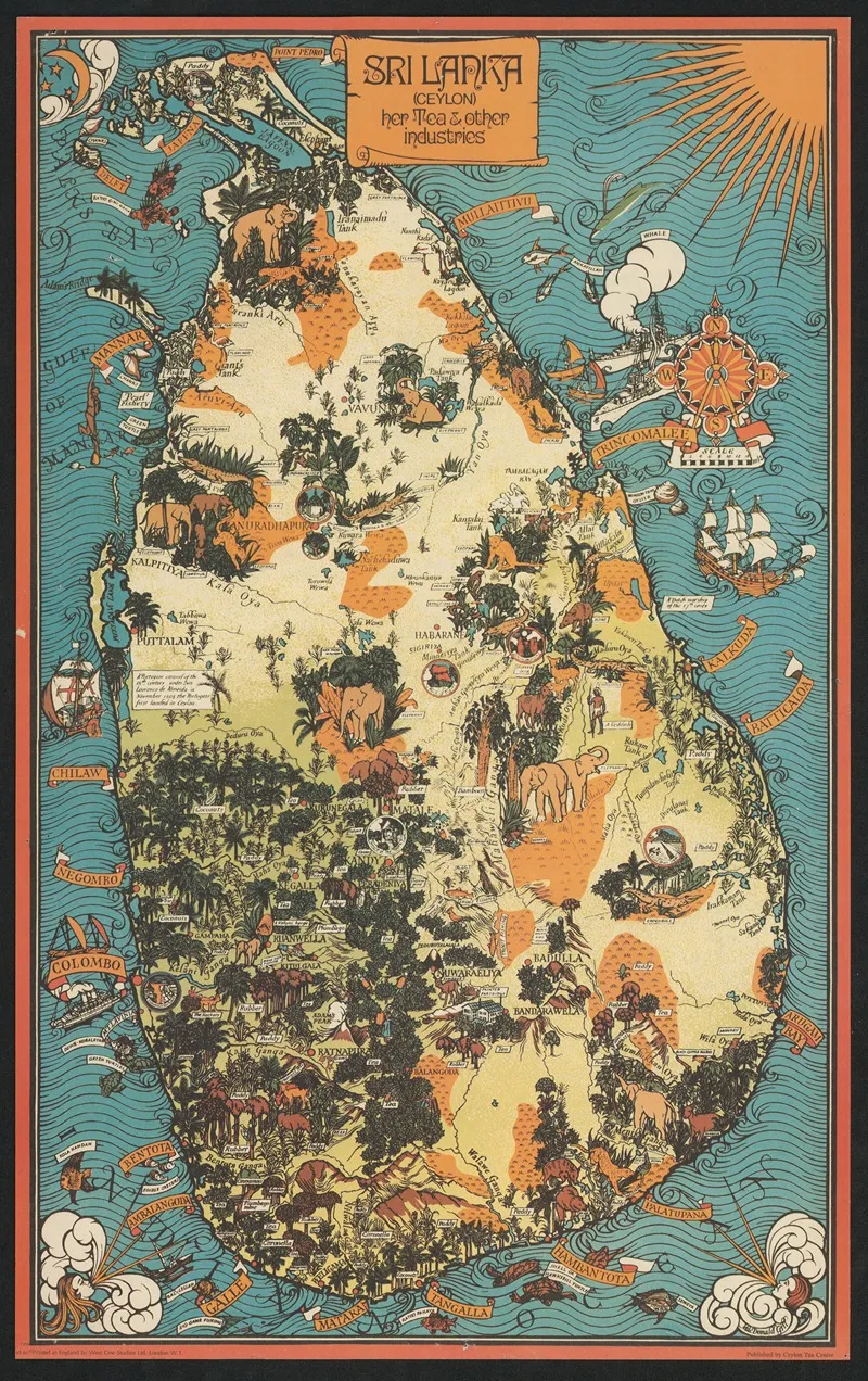 Sri Lanka Ceylon Her Tea Other Industries Wall Art by West One Studios Ltd - High-Resolution Digital Print