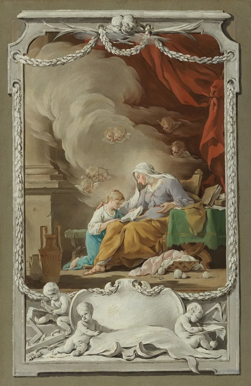 St Anne Revealing To The Virgin The Prophecy Of Isaiah