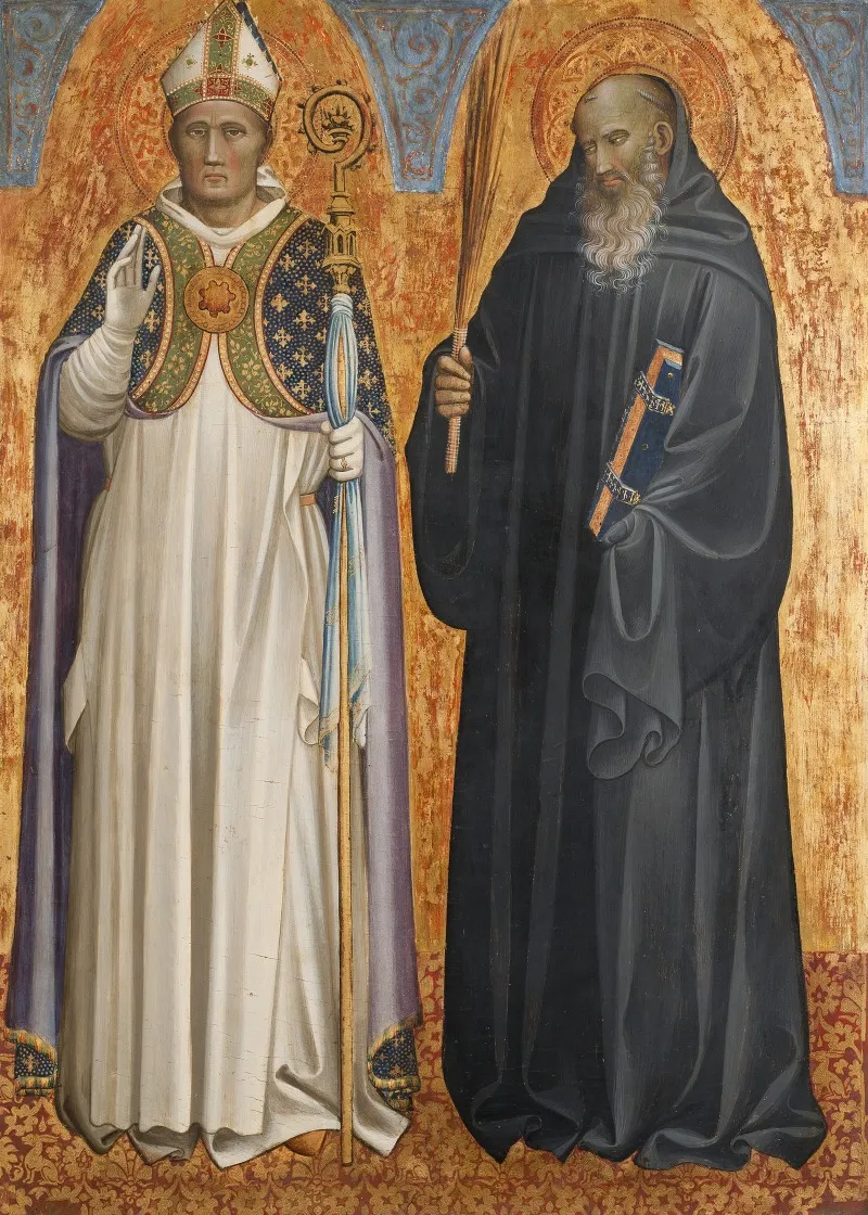 St Benedict And Bishop Donatus Wall Art by Gherardo Starnina - High-Resolution Digital Print