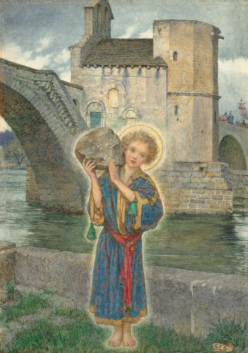 St Benezet Of Avignon Wall Art by Eleanor Fortescue-Brickdale - High-Resolution Digital Print