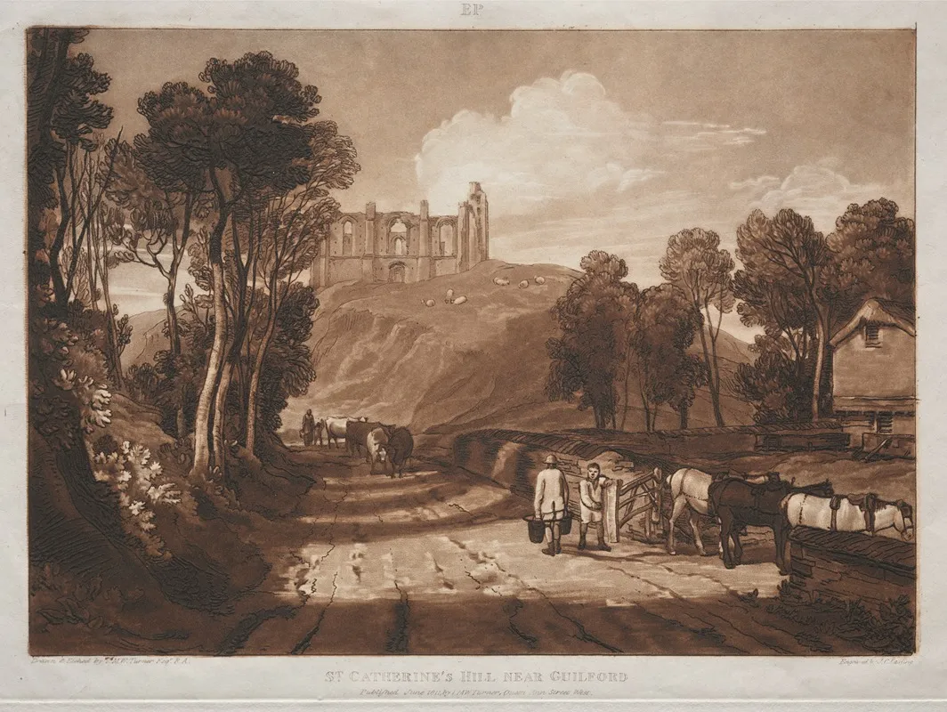 St Catherines Hill Near Guilford Wall Art by Joseph Mallord William Turner - High-Resolution Digital Print