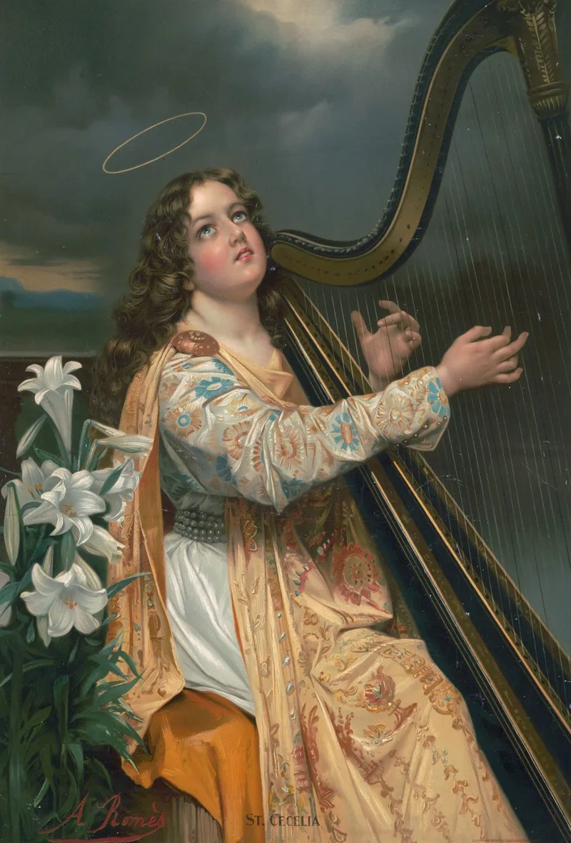 St Cecelia Wall Art by A. Romes - High-Resolution Digital Print