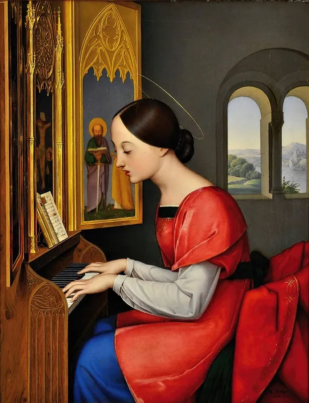 St Cecilia 2 Wall Art by Anton Josef Dräger - High-Resolution Digital Print