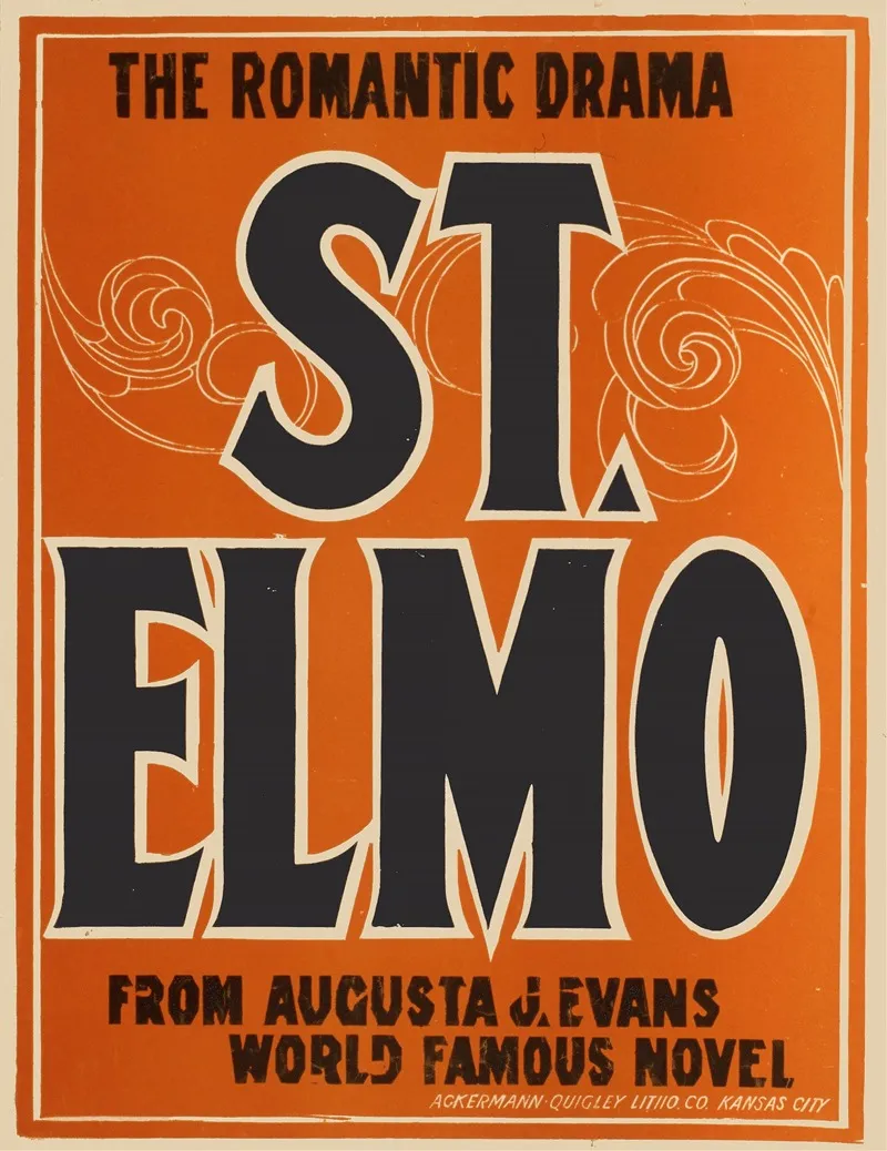 St Elmo The Romantic Drama Wall Art by Ackermann-Quigley Litho. Co - High-Resolution Digital Print