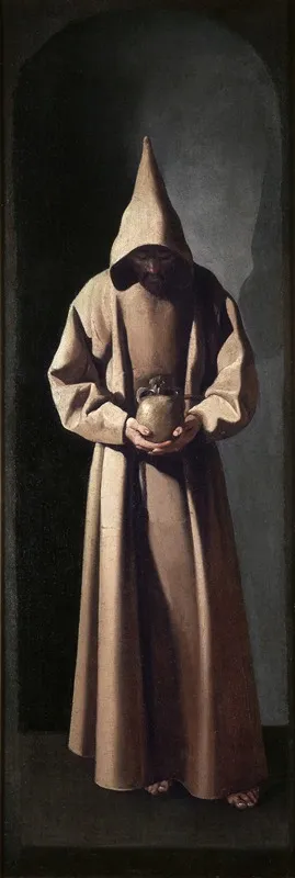 St Francis Contemplating A Skull Wall Art by Francisco de Zurbarán - High-Resolution Digital Print