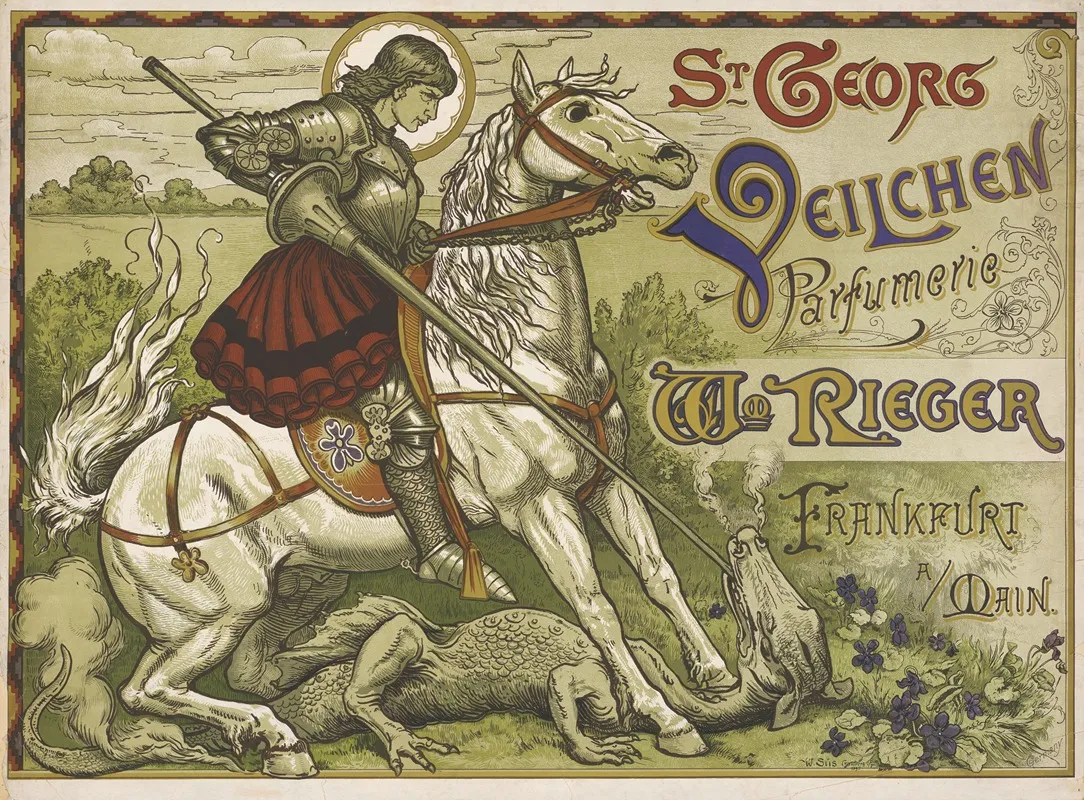 St Georg Veilchen Parfumerie Wall Art by Wilhelm Süs - High-Resolution Digital Print