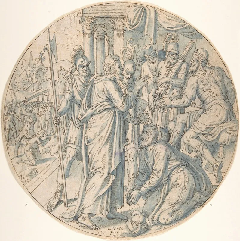St George And The Sorcerer Of Dacian Wall Art by Lambert Van Noort - High-Resolution Digital Print