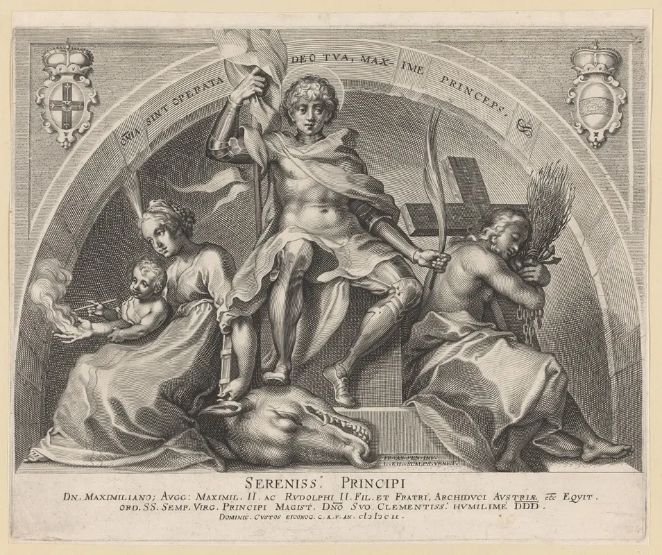 St George With St Margaret And Mary Magdalene On Either Side