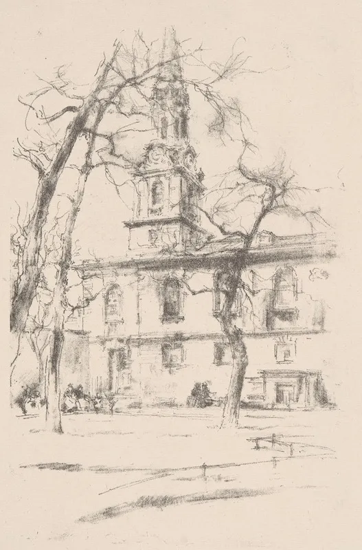 St Giles In The Fields Wall Art by James Abbott McNeill Whistler - High-Resolution Digital Print
