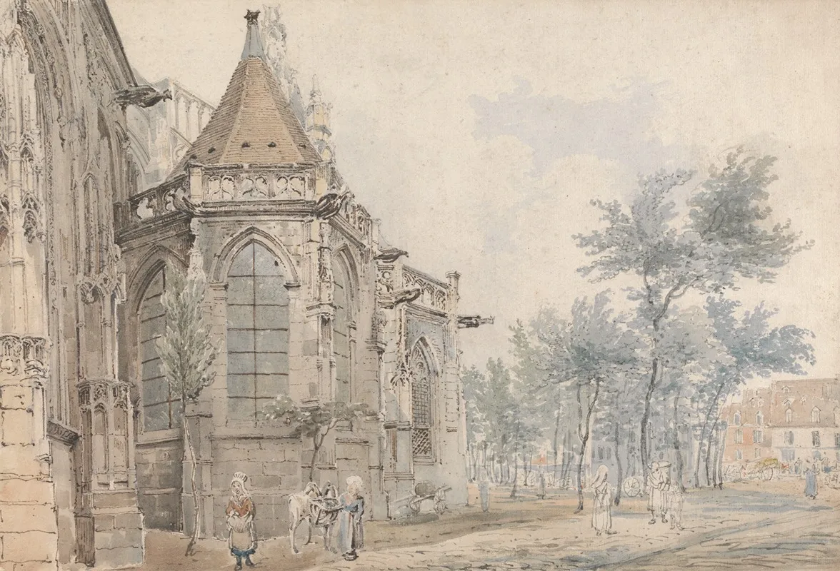 St Jacques Dieppe 3 Wall Art by Henry William Burgess - High-Resolution Digital Print
