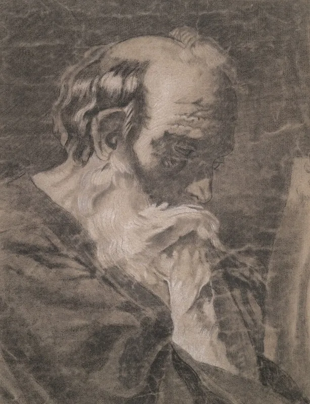 St Jerome 9 Wall Art by Style of Giovanni Battista Piazzetta - High-Resolution Digital Print