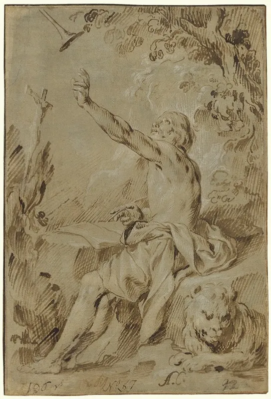 St Jerome Hearing The Trumpet Of The Last Judgment Wall Art by Antonio del Castillo Y Saavedra - High-Resolution Digital Print