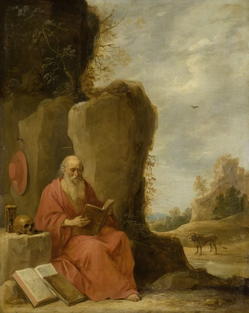 St Jerome In The Desert 2 Wall Art by David Teniers The Younger - High-Resolution Digital Print