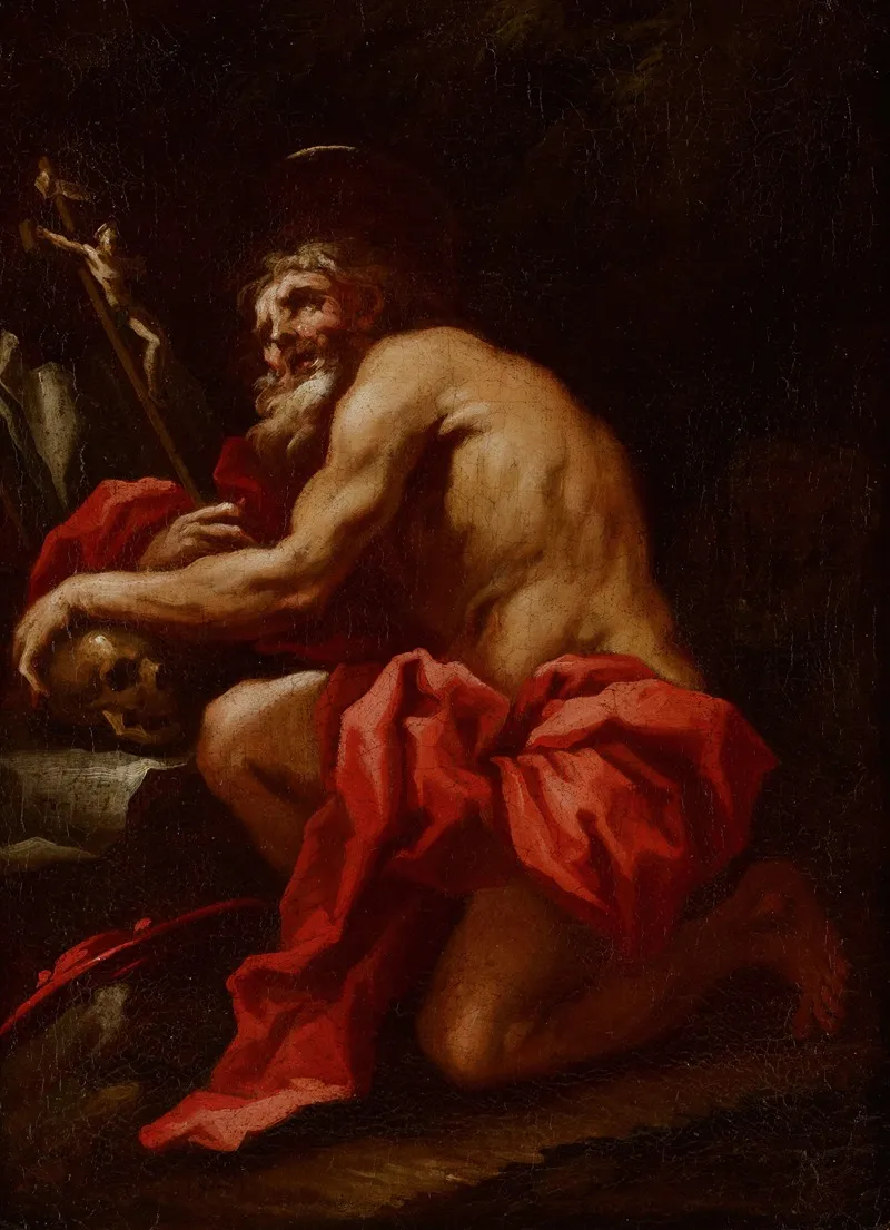 St Jerome In The Desert Wall Art by Circle of Paolo Pagani - High-Resolution Digital Print