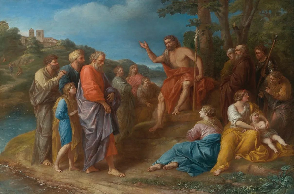 St John The Baptist Preaching 2 Wall Art by Roman School - High-Resolution Digital Print