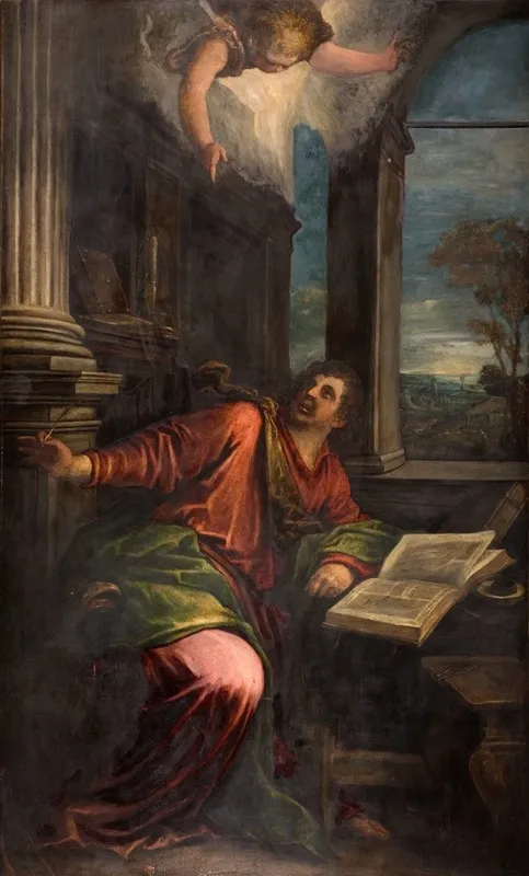 St John The Divine Wall Art by Francesco Bassano the Elder - High-Resolution Digital Print