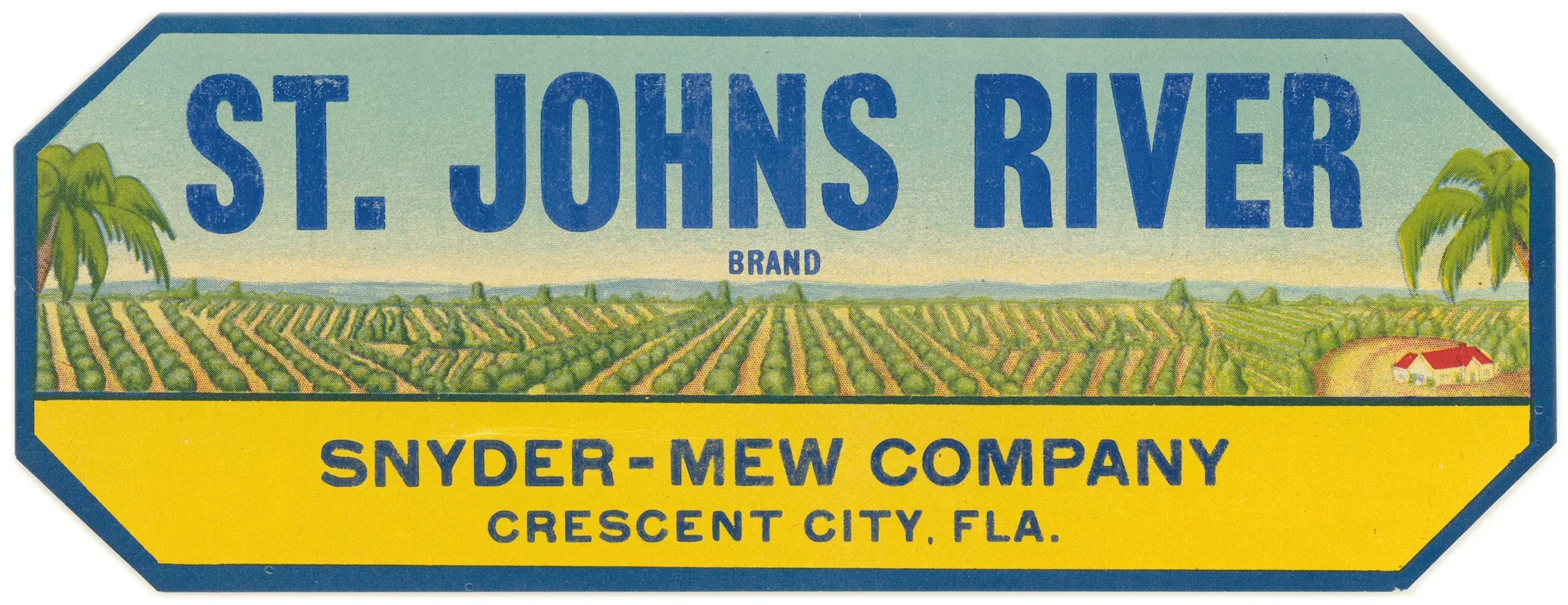 St Johns River Brand Produce Label