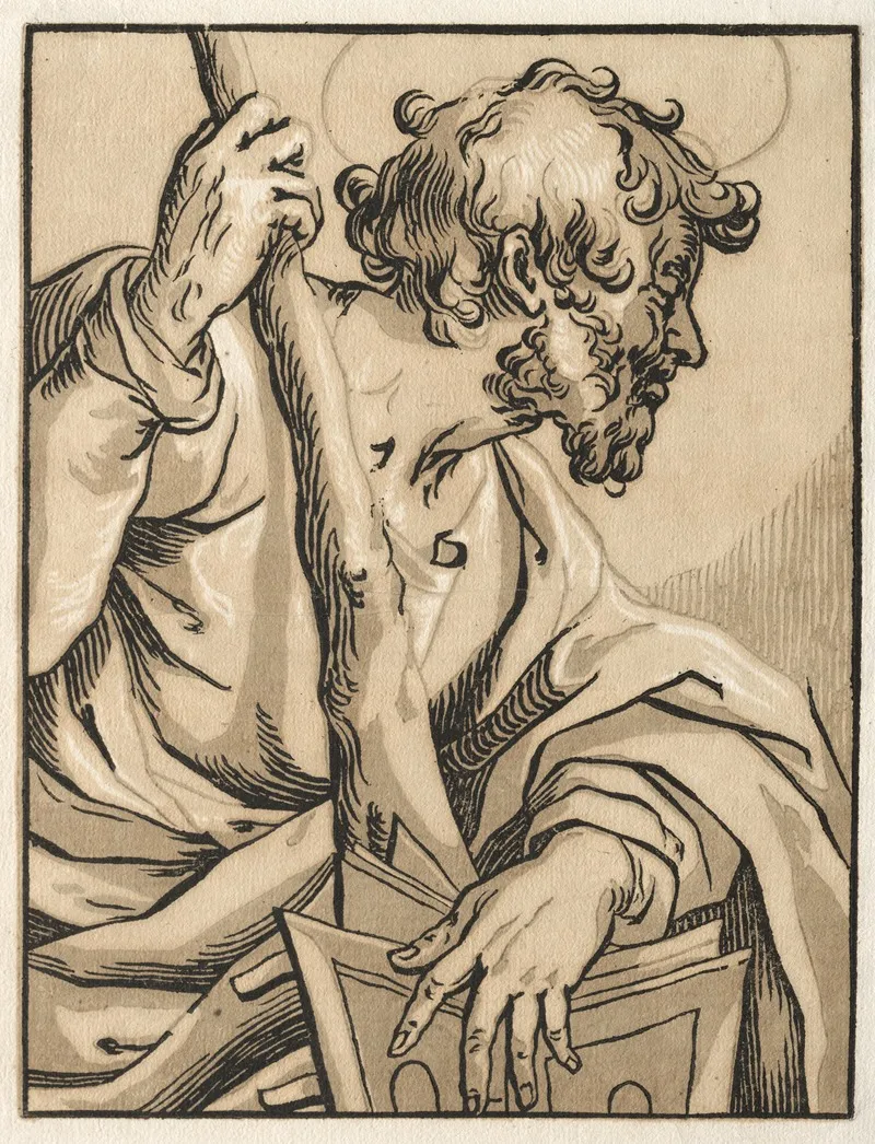 St Judas Thaddeus With The Club Wall Art by Ludolph Büsinck - High-Resolution Digital Print